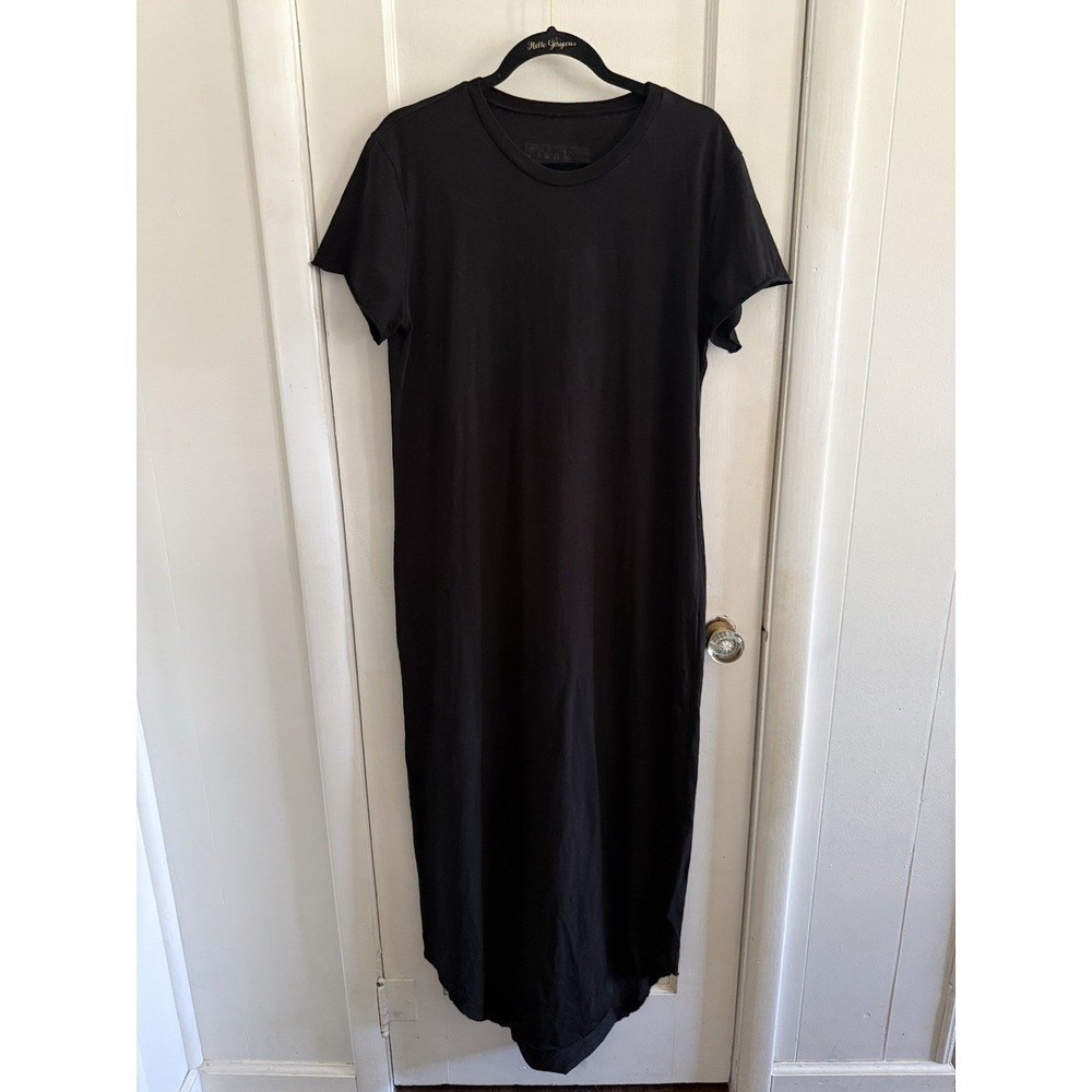 Frank & Eileen HARPER Perfect Tee Maxi Dress Short Sleeve Tshirt Black XL - Picture 4 of 8